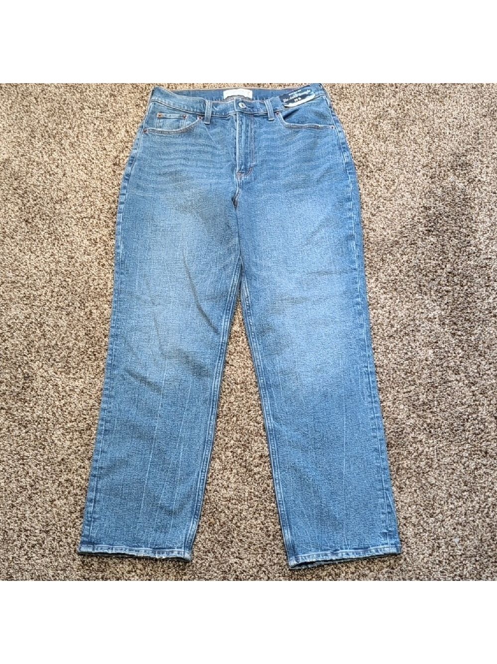 Abercrombie And Fitch Straight Leg Ultra High Rise Ankle Jeans NEW Size 29